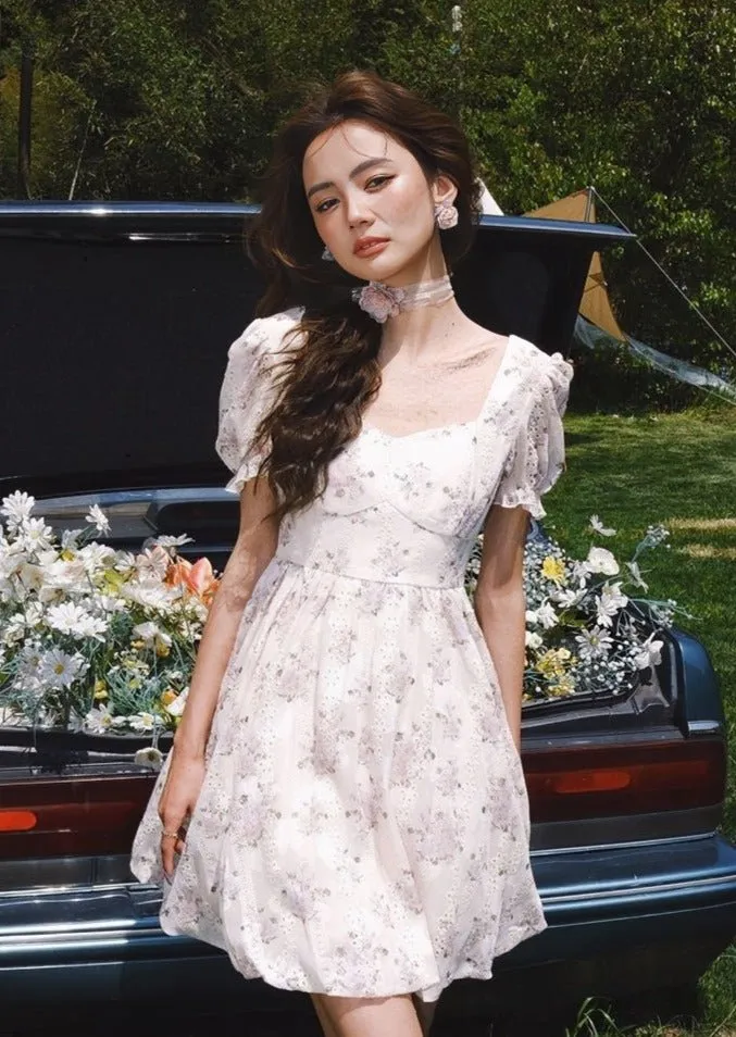 FLORAL PUFF SLEEVE DRESS