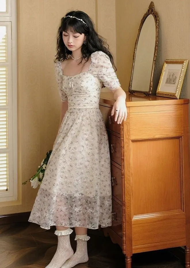 FLORAL PUFF SLEEVE DRESS
