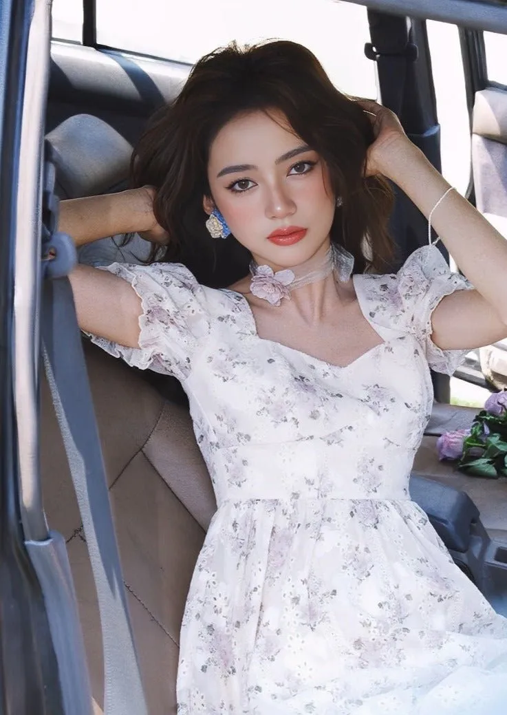 FLORAL PUFF SLEEVE DRESS