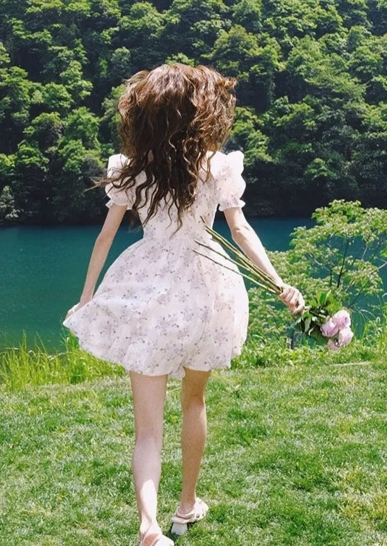 FLORAL PUFF SLEEVE DRESS