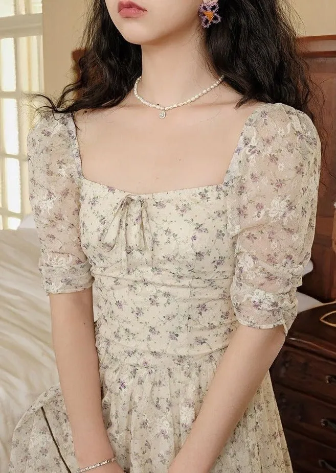 FLORAL PUFF SLEEVE DRESS