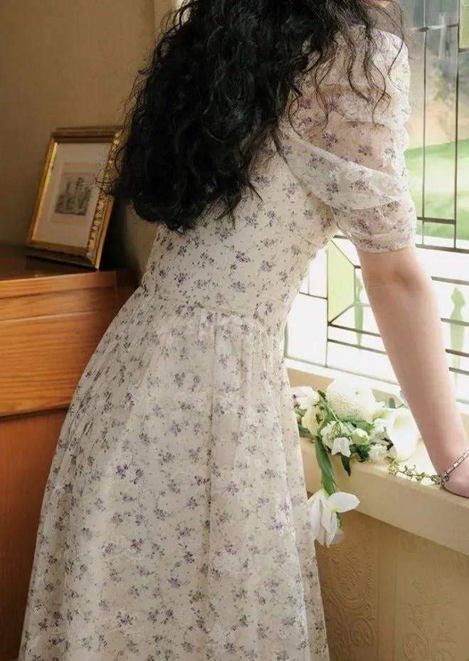 FLORAL PUFF SLEEVE DRESS