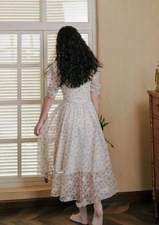 FLORAL PUFF SLEEVE DRESS