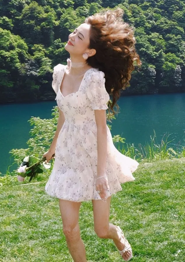 FLORAL PUFF SLEEVE DRESS