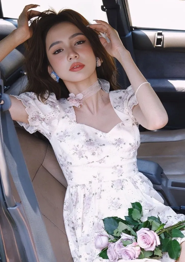 FLORAL PUFF SLEEVE DRESS