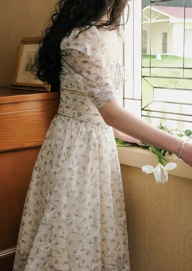 FLORAL PUFF SLEEVE DRESS
