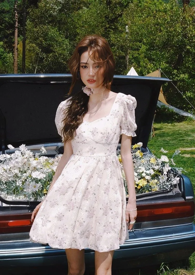 FLORAL PUFF SLEEVE DRESS