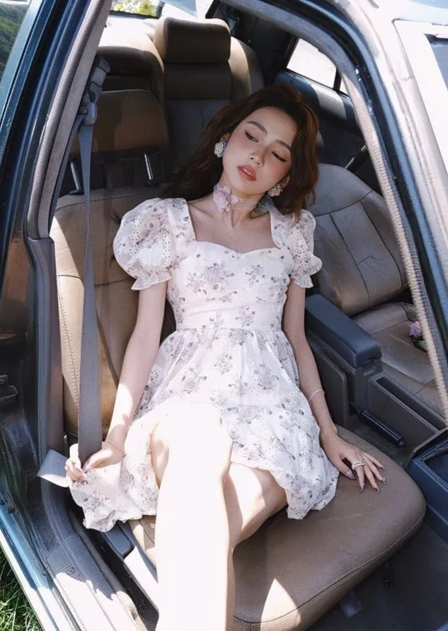 FLORAL PUFF SLEEVE DRESS