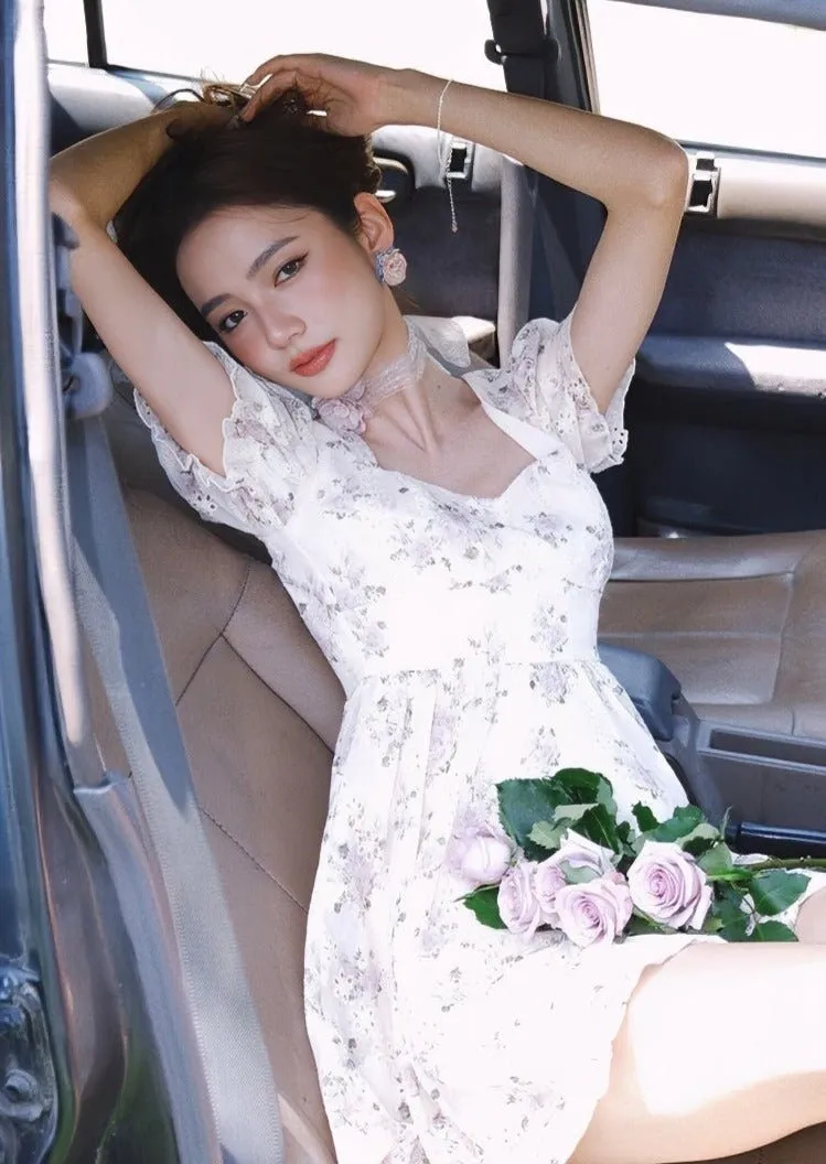 FLORAL PUFF SLEEVE DRESS