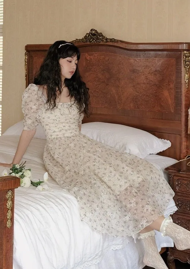 FLORAL PUFF SLEEVE DRESS