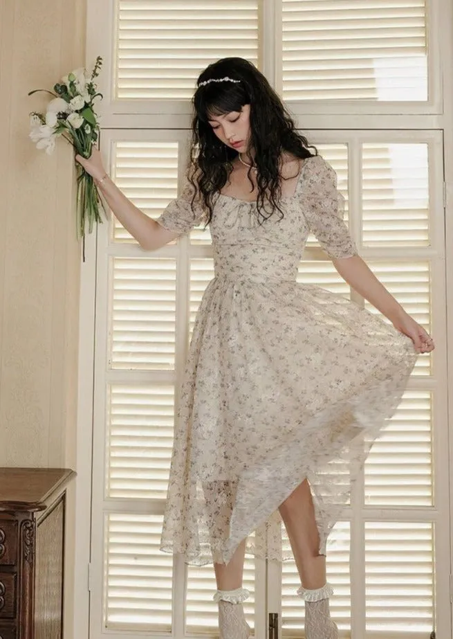 FLORAL PUFF SLEEVE DRESS