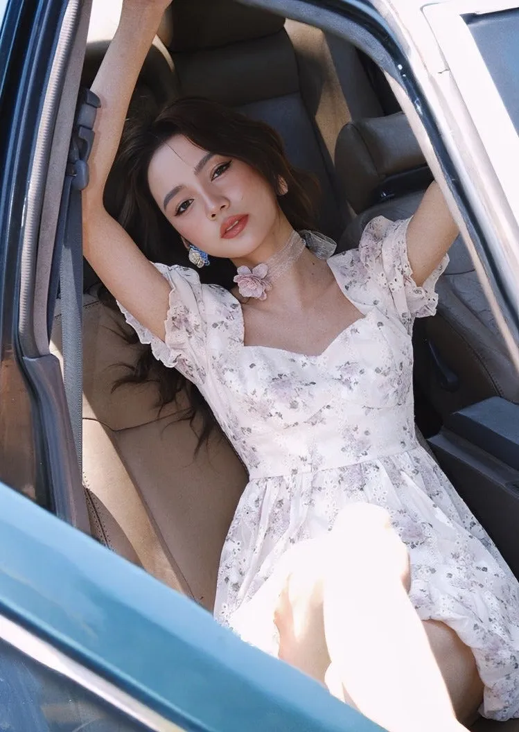FLORAL PUFF SLEEVE DRESS