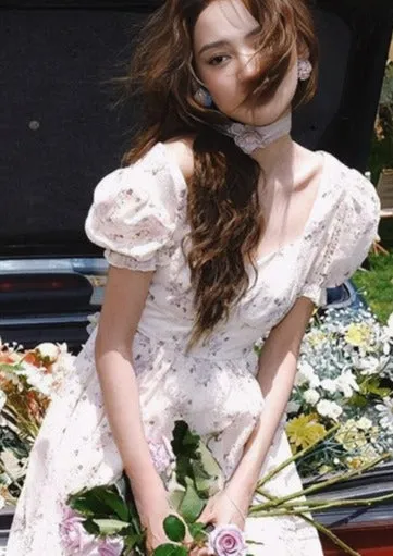 FLORAL PUFF SLEEVE DRESS