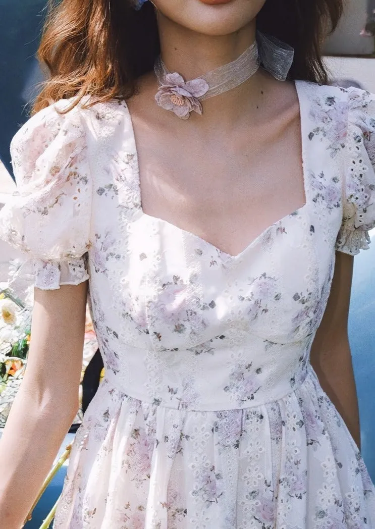 FLORAL PUFF SLEEVE DRESS