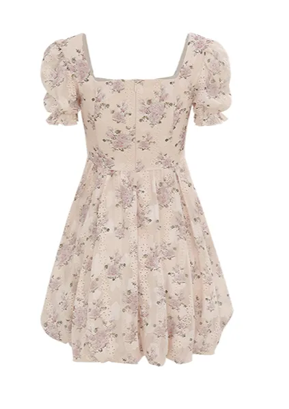 FLORAL PUFF SLEEVE DRESS