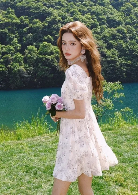 FLORAL PUFF SLEEVE DRESS
