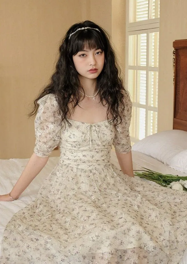 FLORAL PUFF SLEEVE DRESS