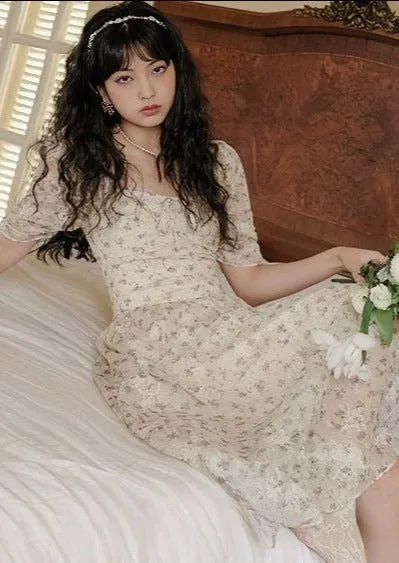 FLORAL PUFF SLEEVE DRESS