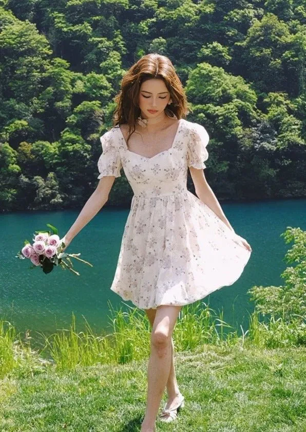 FLORAL PUFF SLEEVE DRESS