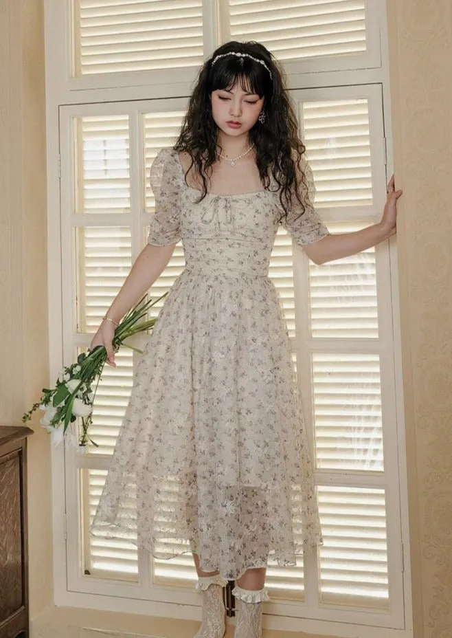 FLORAL PUFF SLEEVE DRESS
