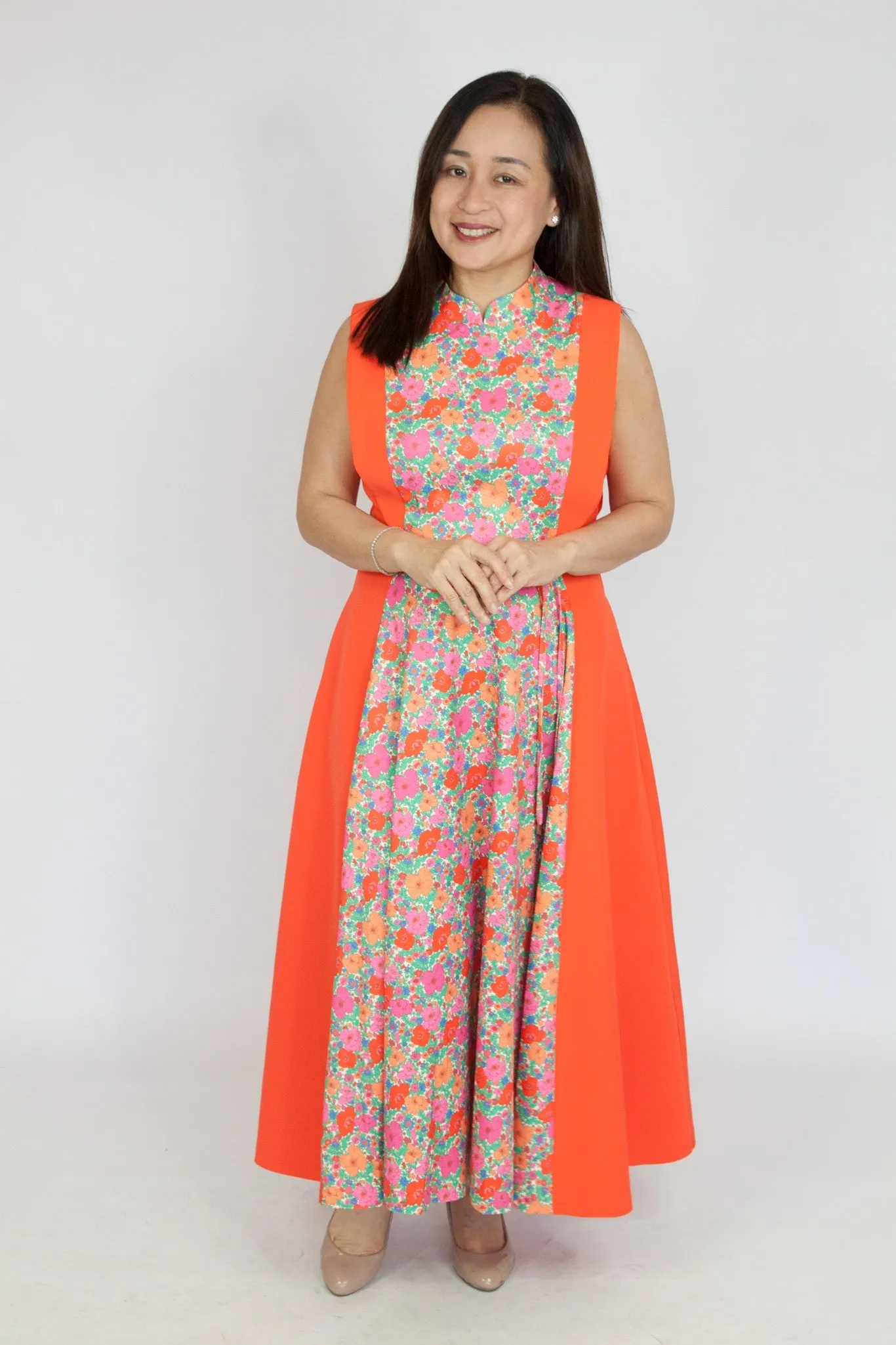Flowy Floral Gardenia Dress