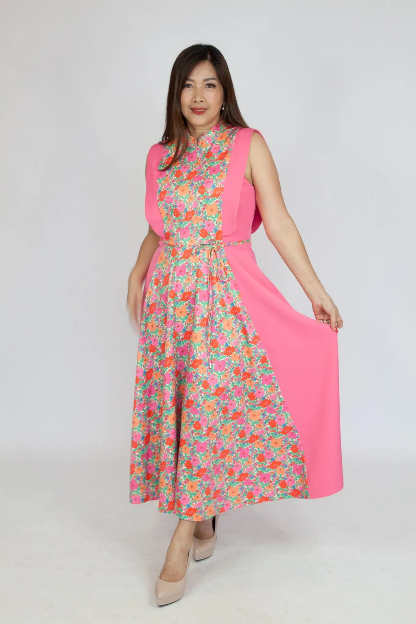 Flowy Floral Gardenia Dress
