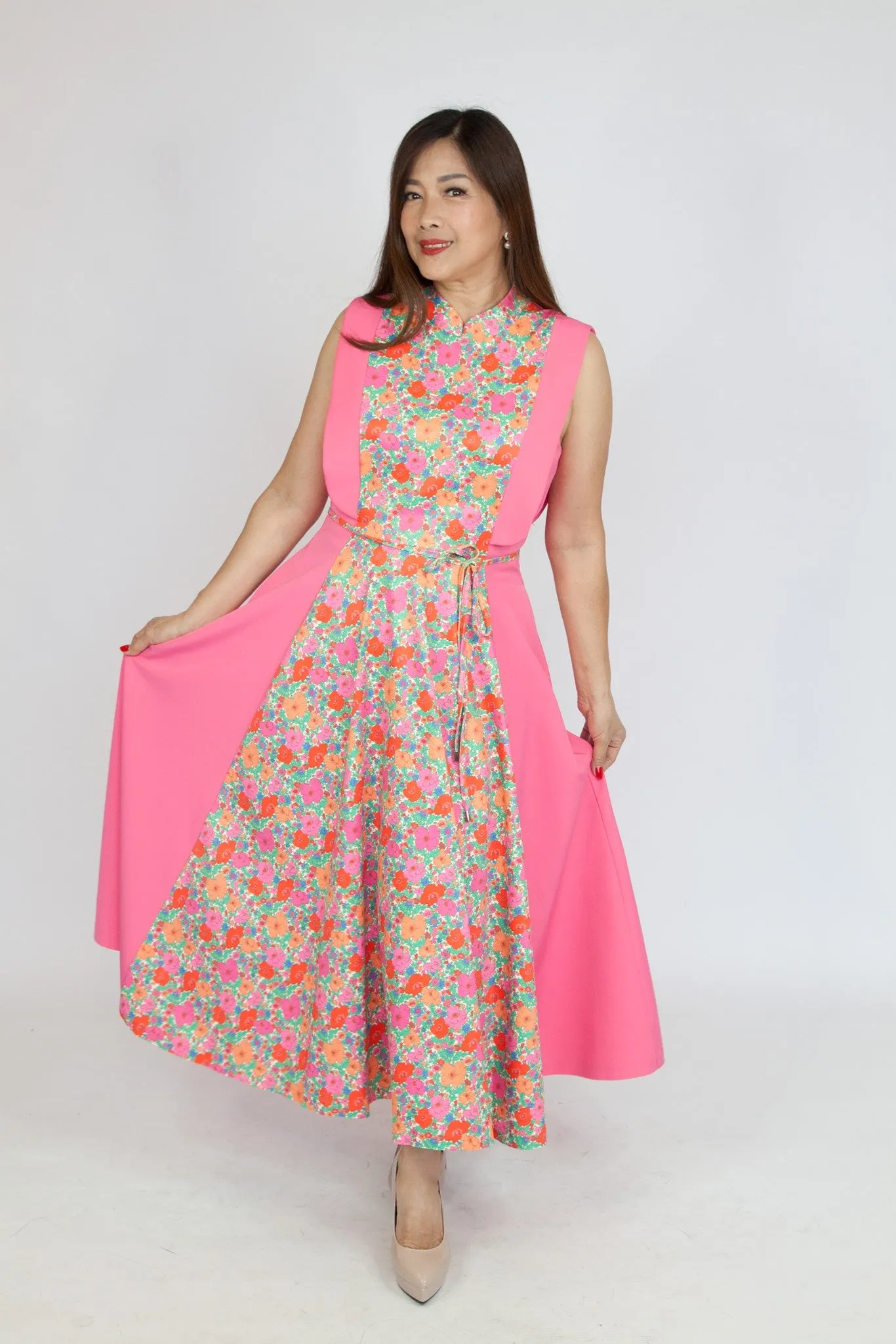 Flowy Floral Gardenia Dress