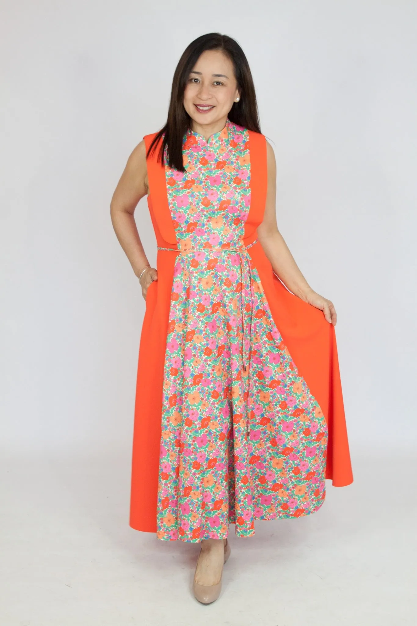 Flowy Floral Gardenia Dress