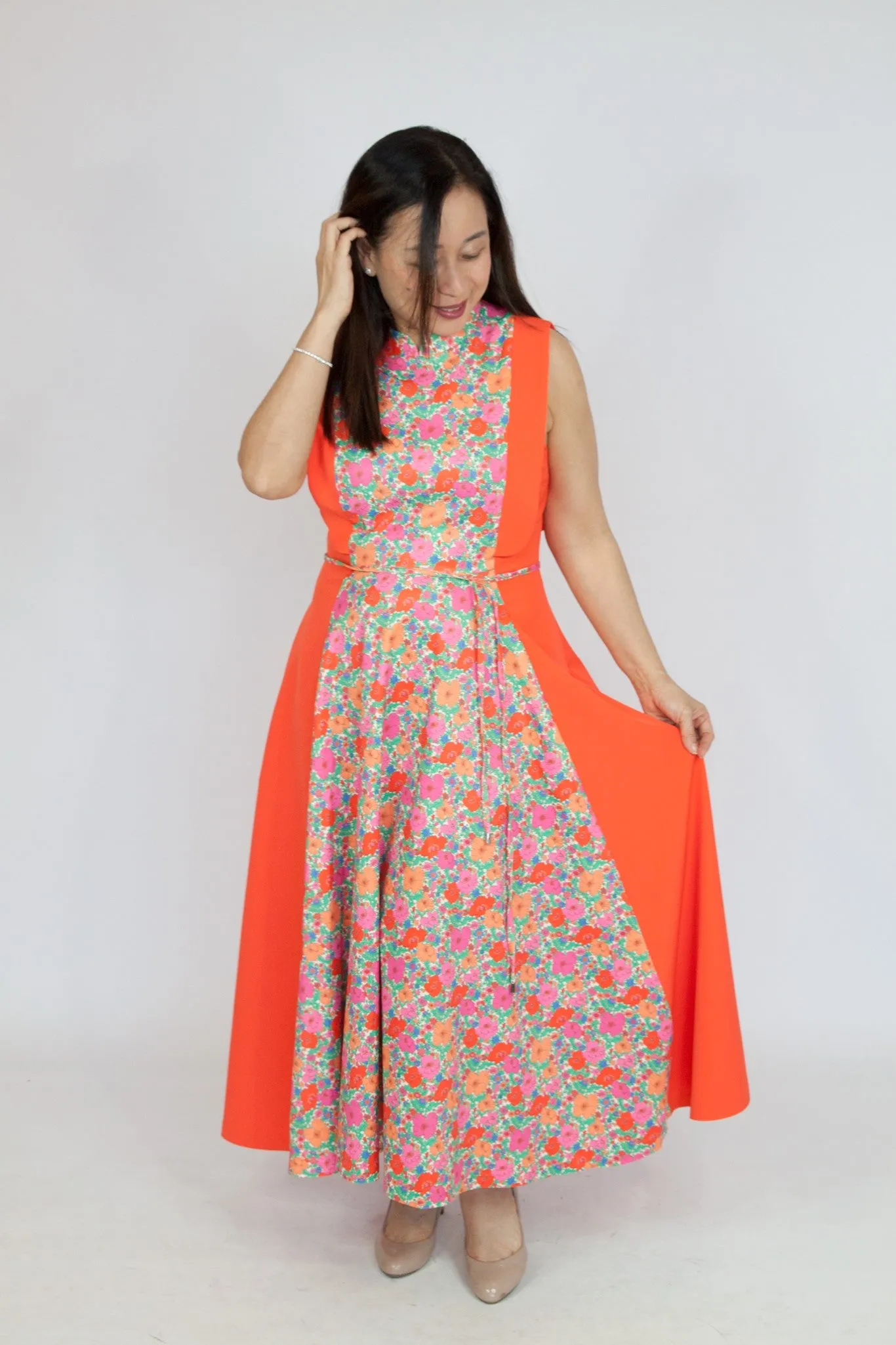 Flowy Floral Gardenia Dress