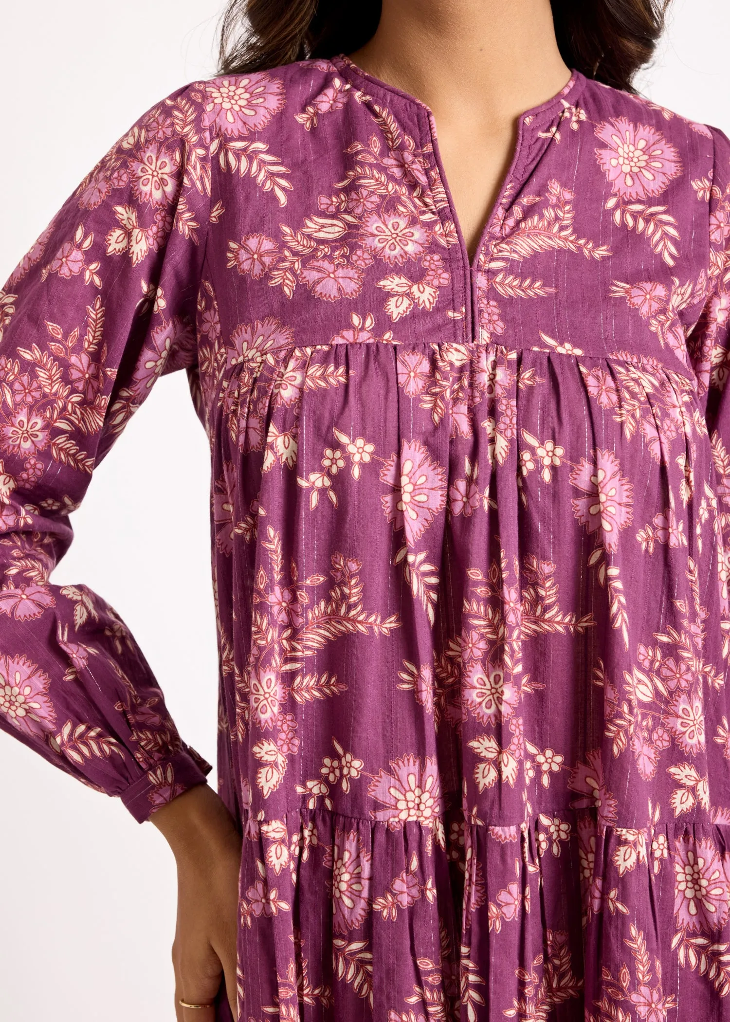 Flowy Tier Pink Dress