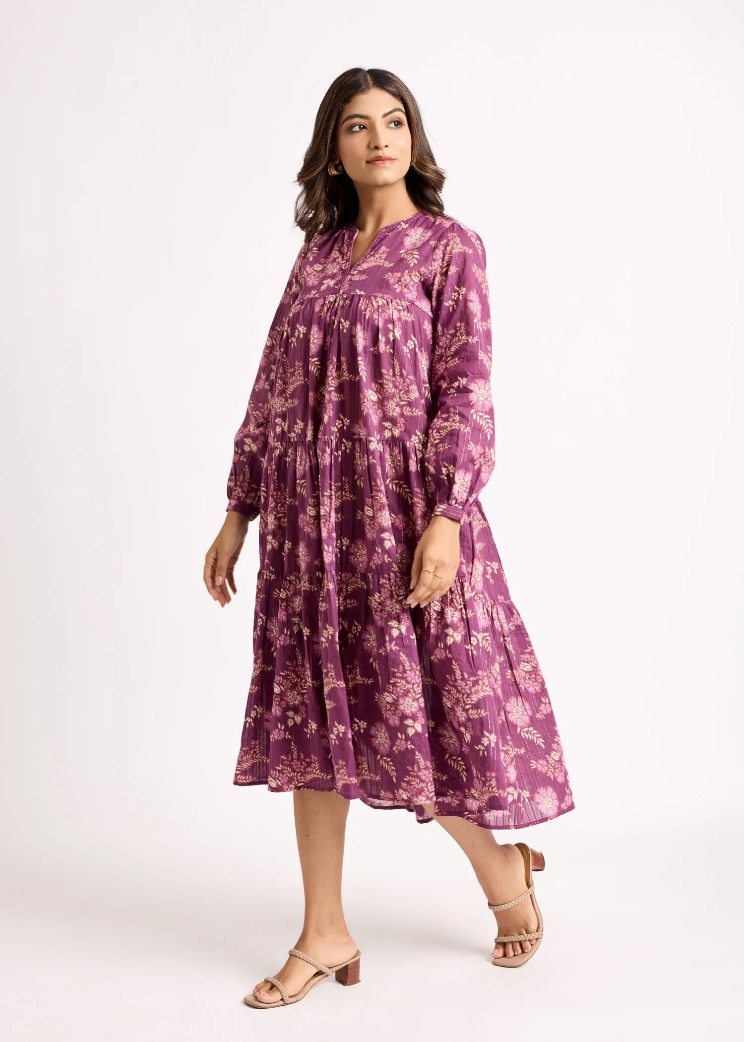 Flowy Tier Pink Dress