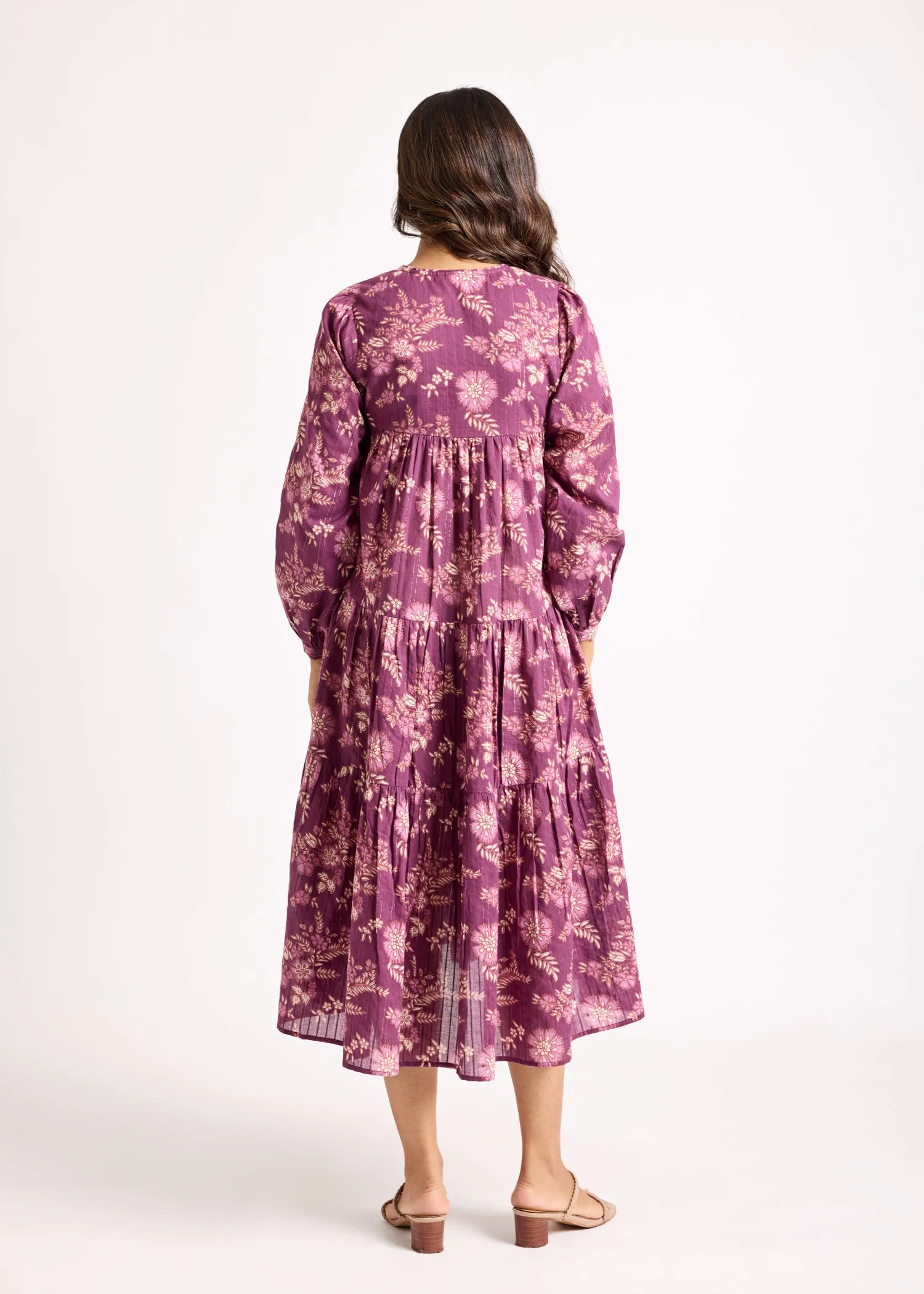 Flowy Tier Pink Dress