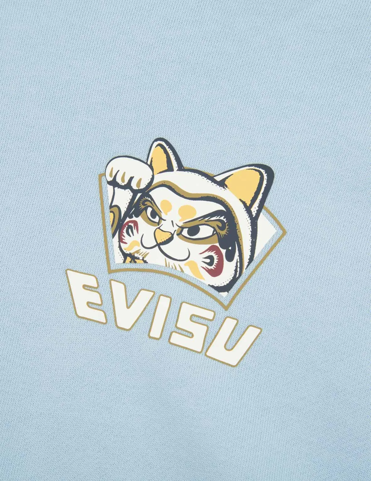 “Fortune Cat and Daruma” Double Daicock Print Hooded Sweatshirt