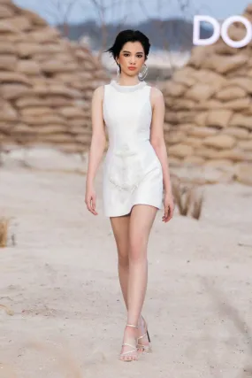 Gabriella A-line Sleeveless Taffeta Mini Dress