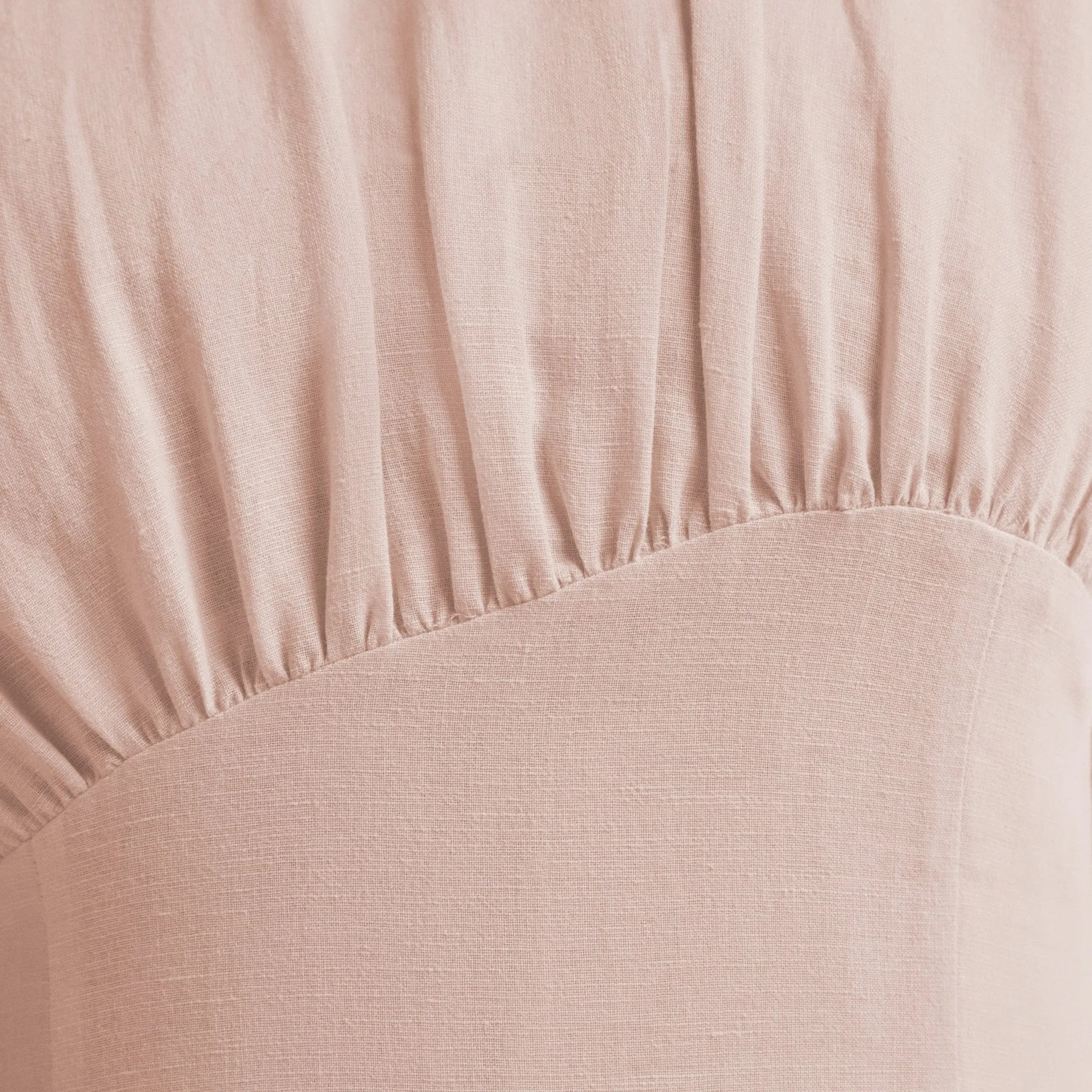 Gathered Waist A-Line Maxi Dress