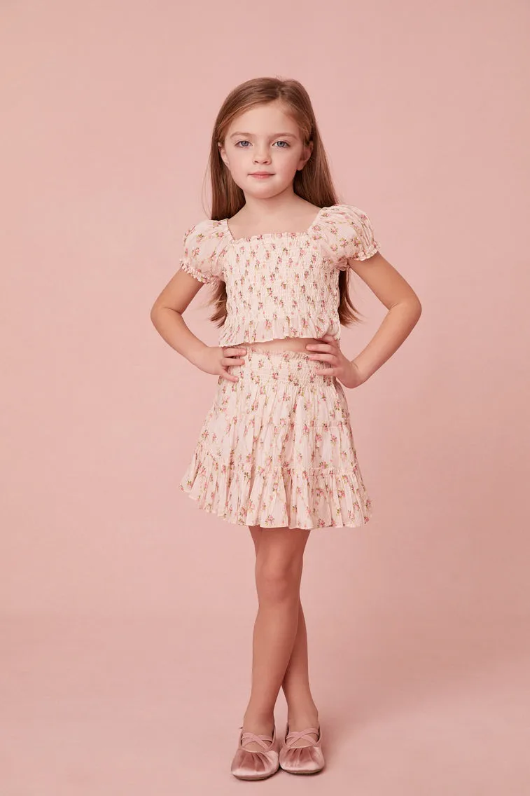 Girls Raf Cotton Floral Skirt