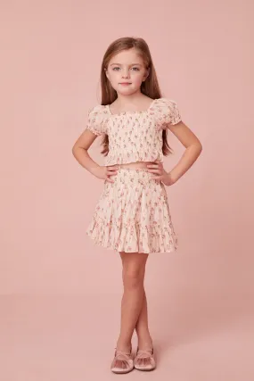 Girls Raf Cotton Floral Skirt