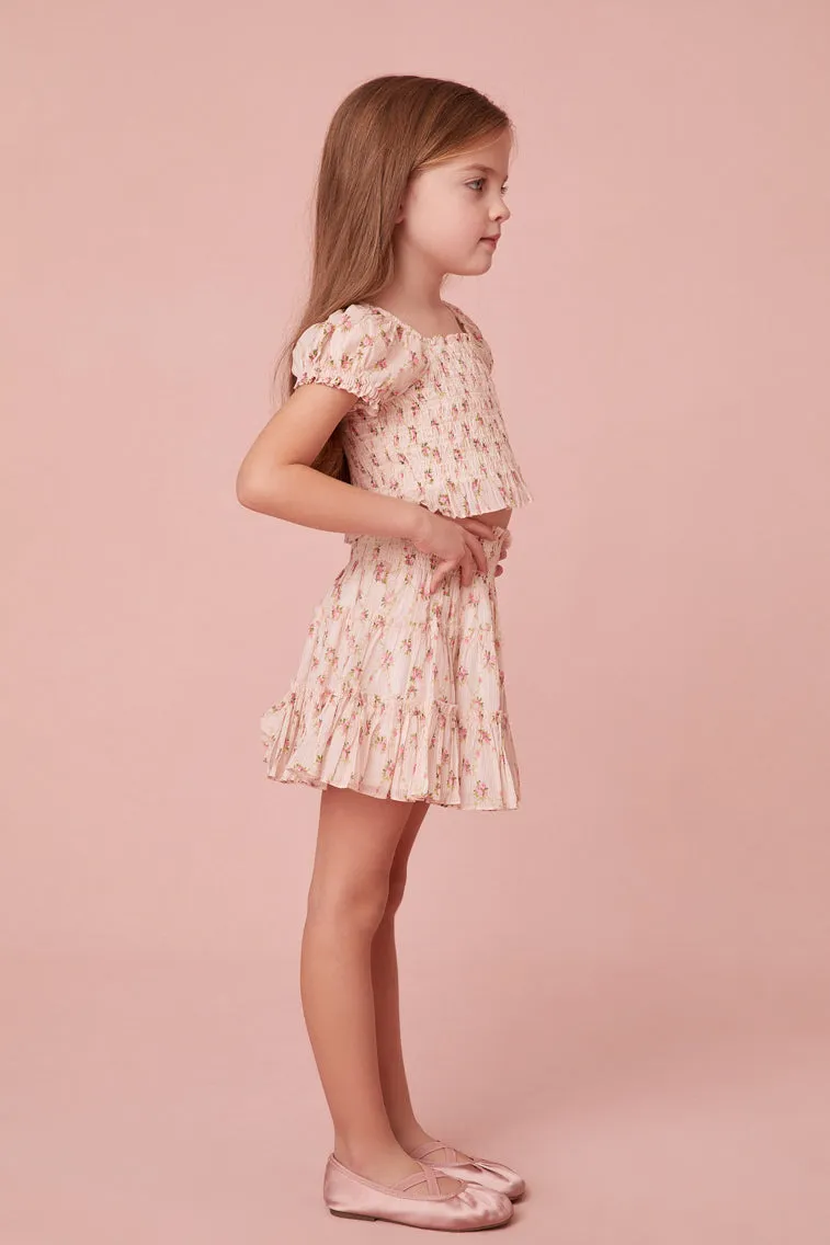 Girls Raf Cotton Floral Skirt