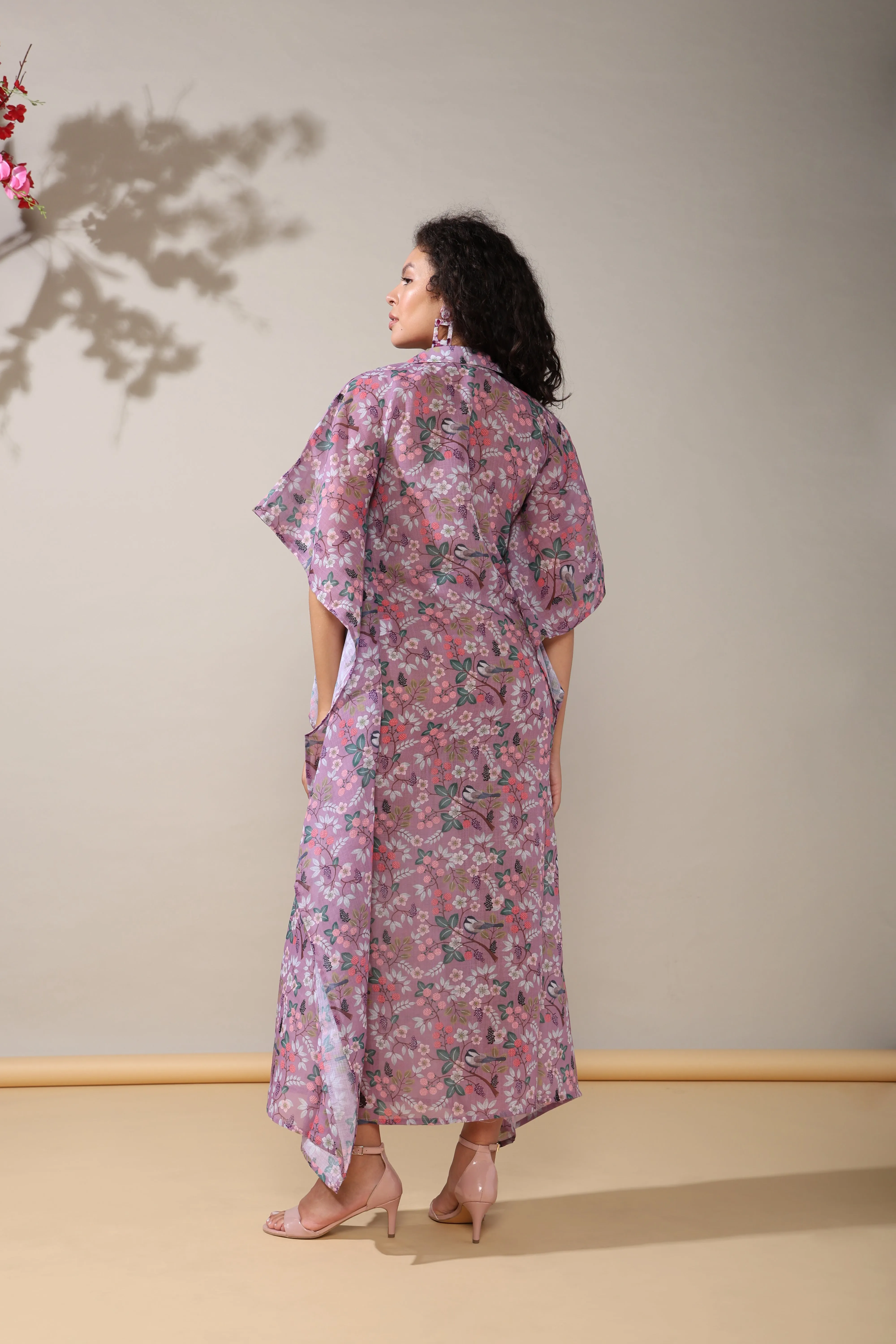 Glam in length linen long kaftan