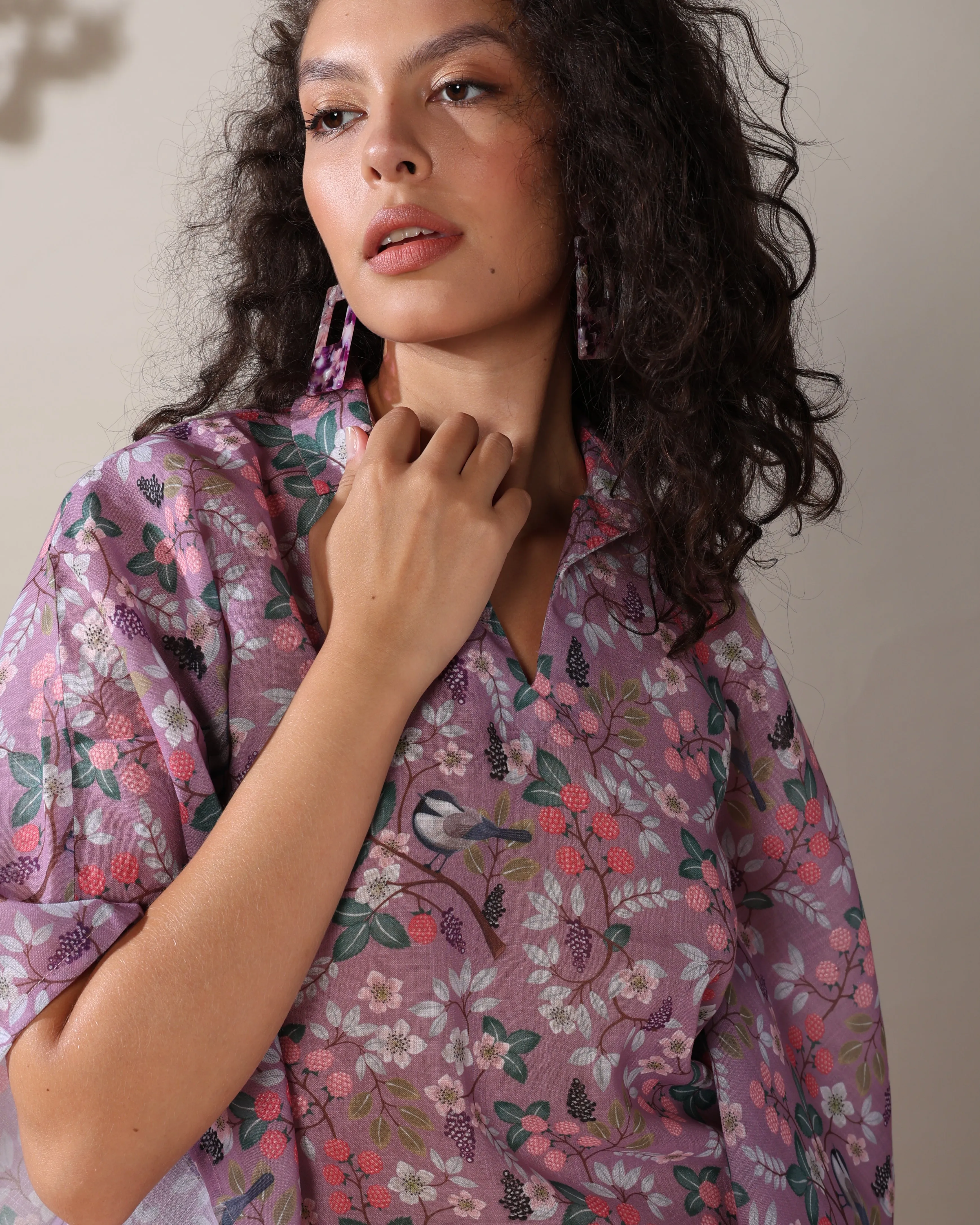 Glam in length linen long kaftan