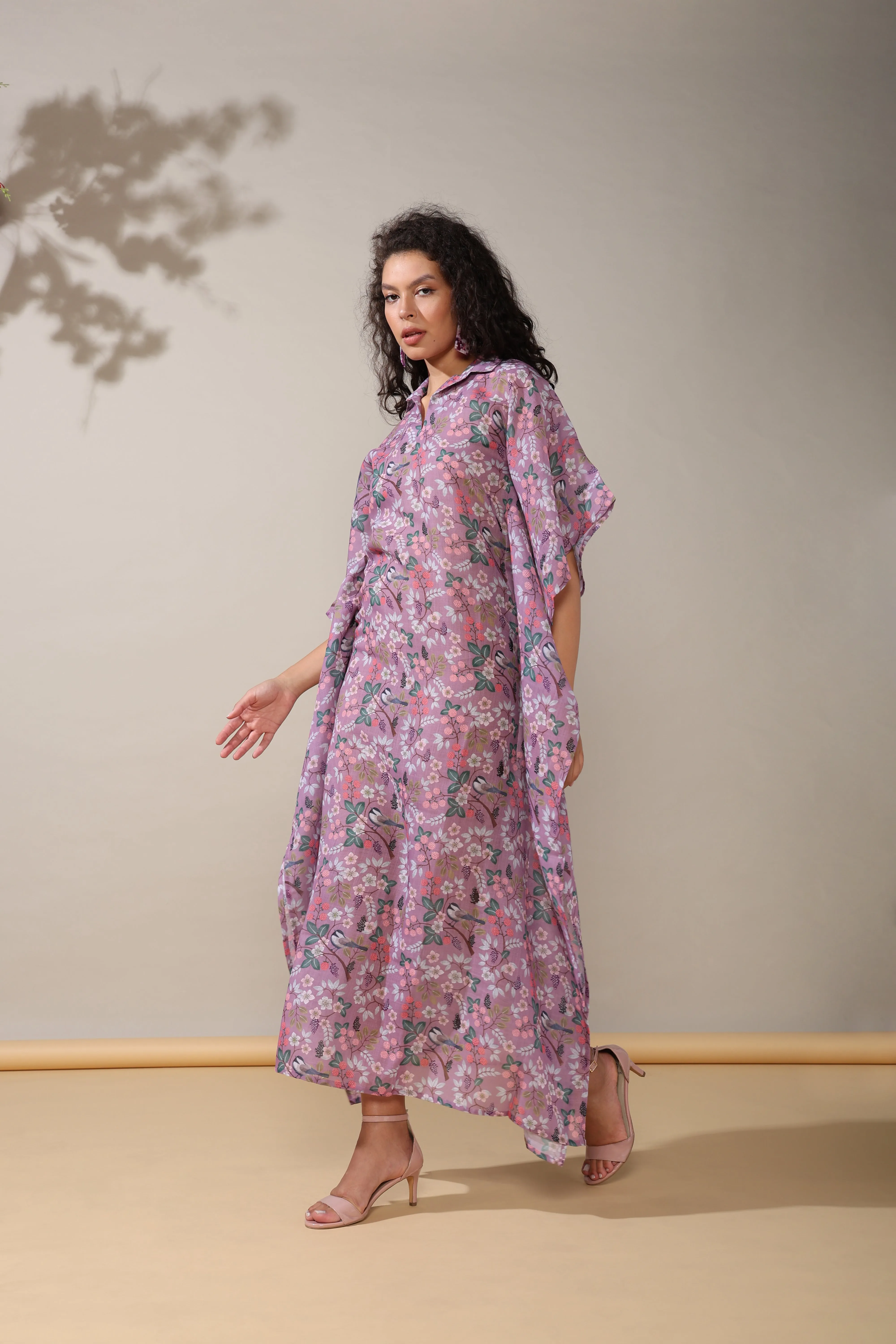 Glam in length linen long kaftan