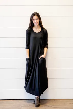 Jessi Dress Black Ribbed