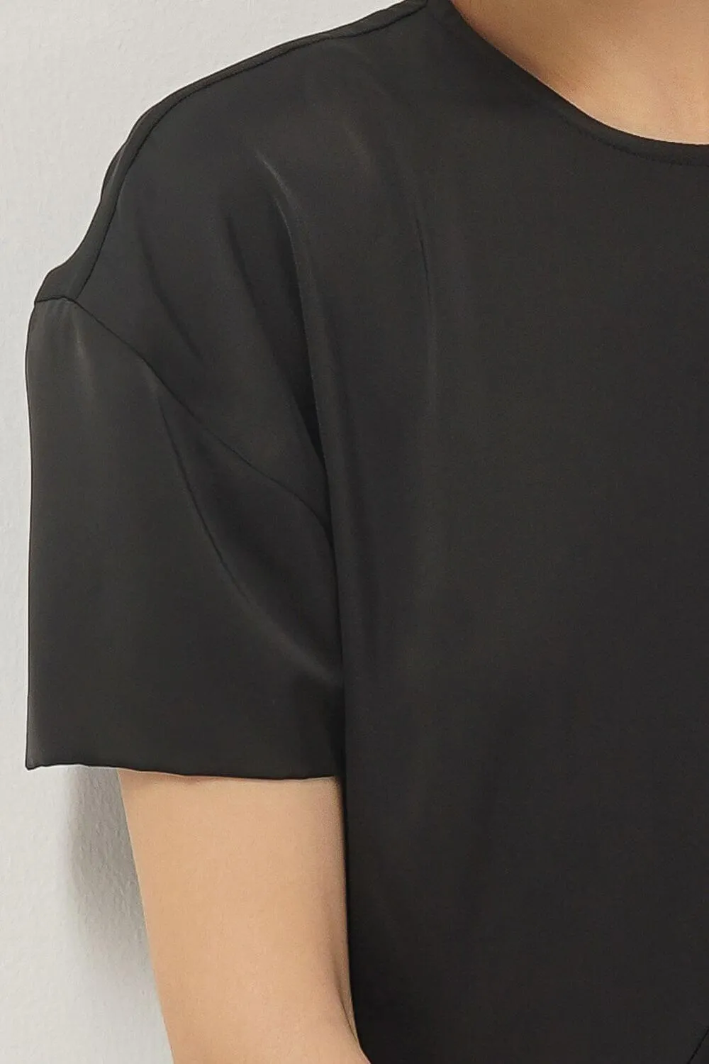 Josie A-line Short Sleeved Silk Midi Dress