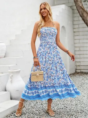 Julane Floral Halter Dress