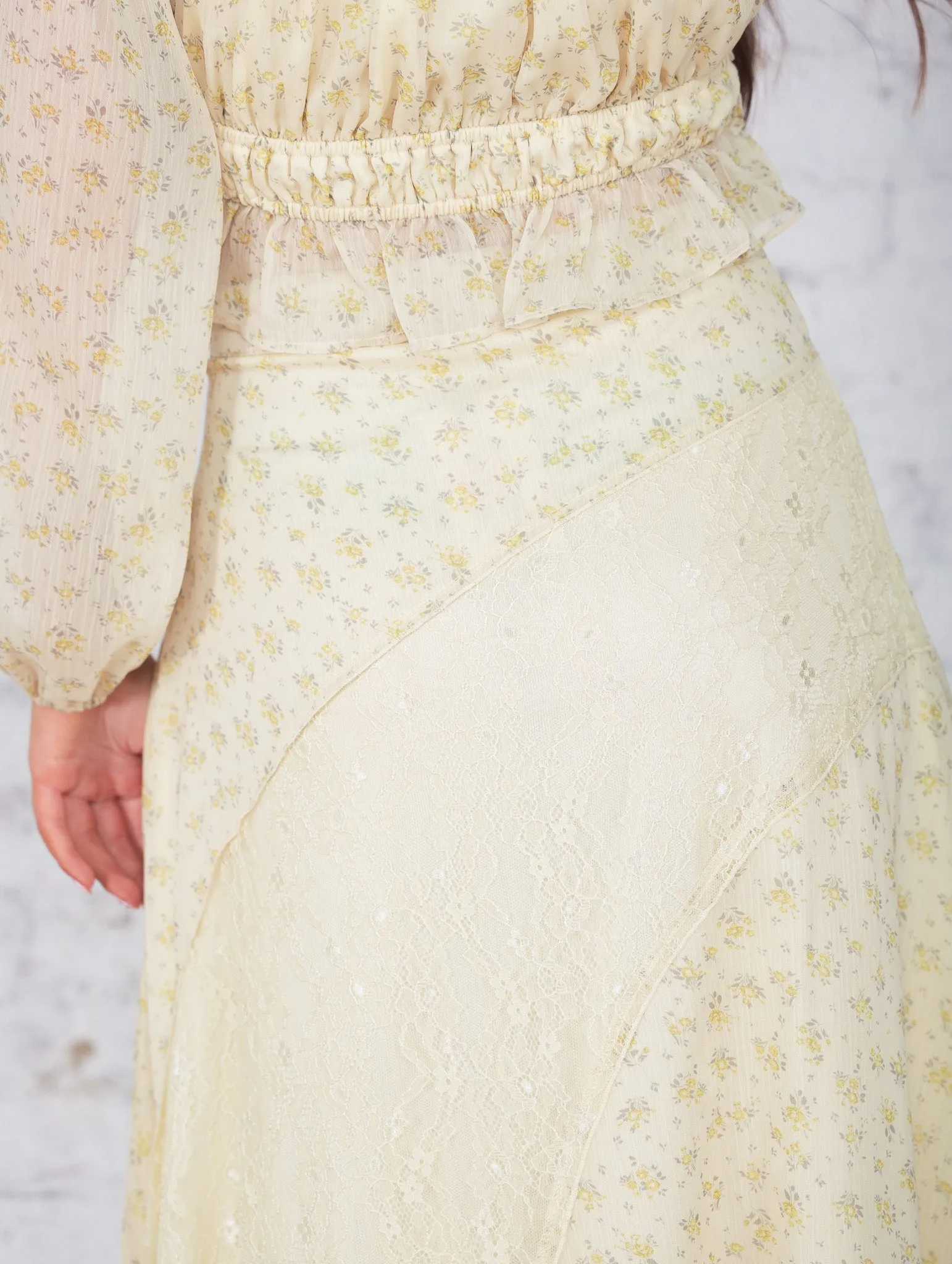 Kayla Lace Ruffle Skirt