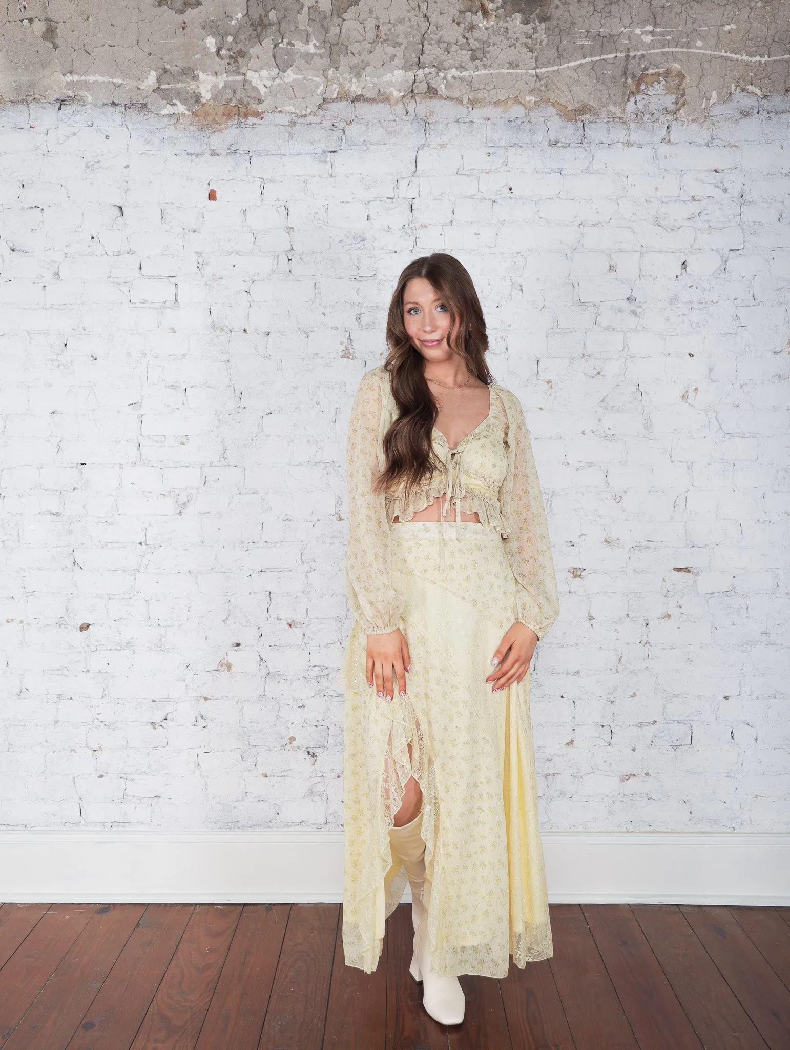 Kayla Lace Ruffle Skirt
