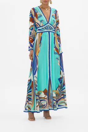 KIMONO SLEEVE DRESS WITH SHIRRING DETAIL OASIS ORACLE