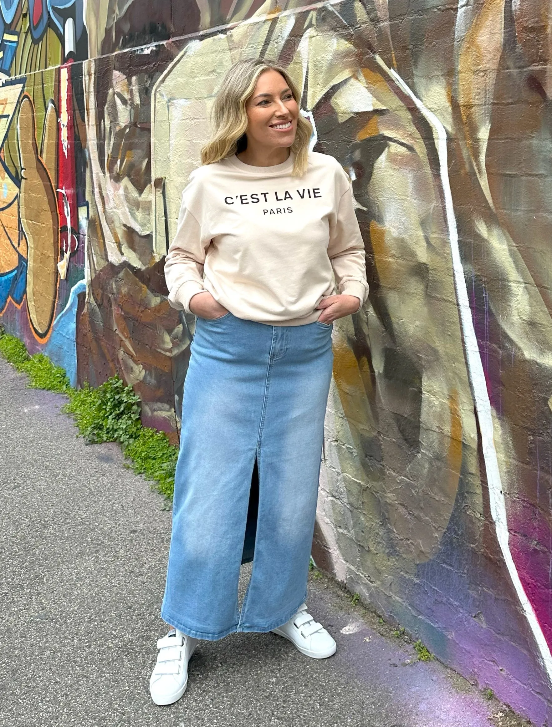 Lesley Denim Skirt - Blue