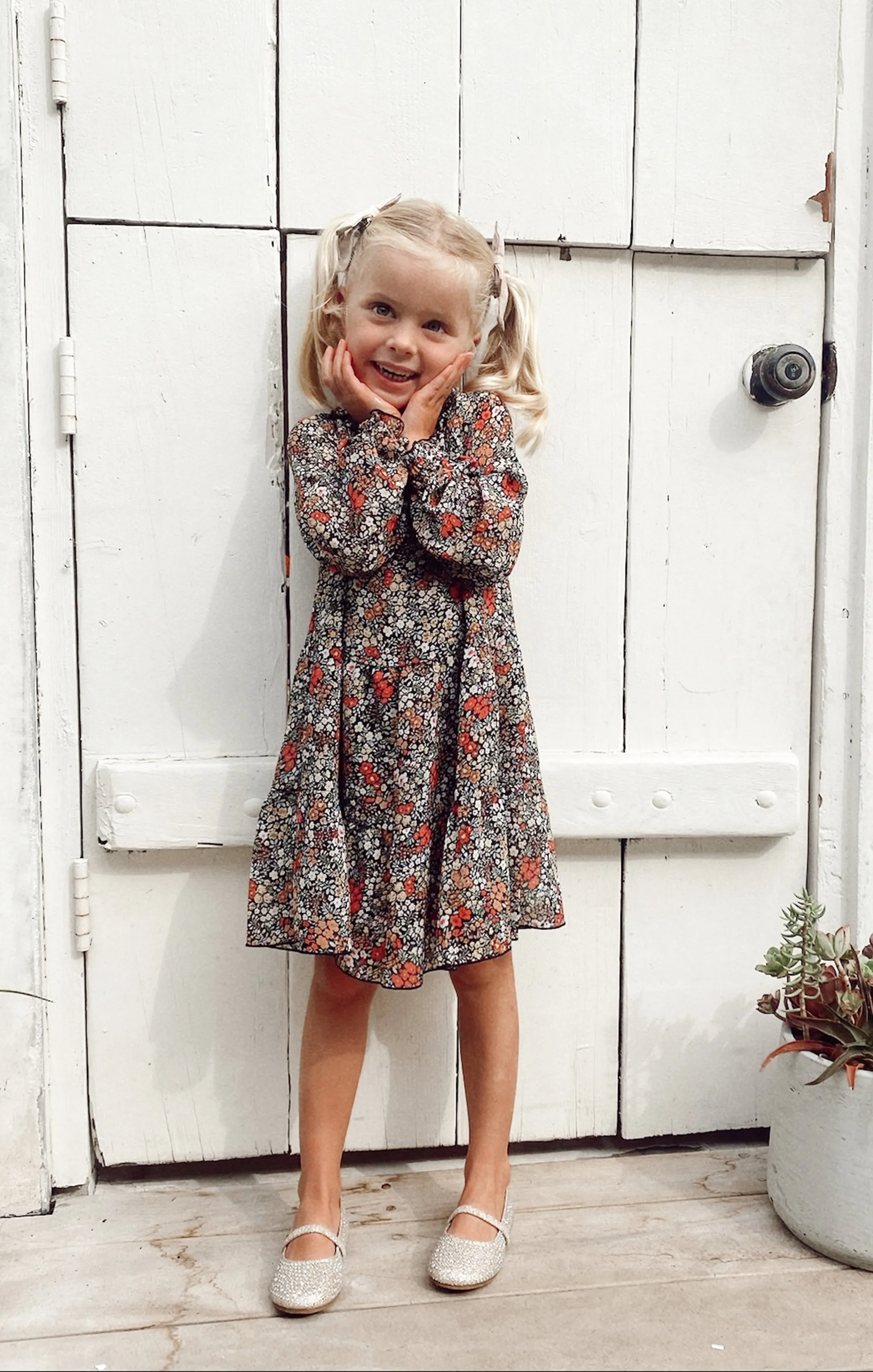 Little Birdie Dress ~ Black Floral