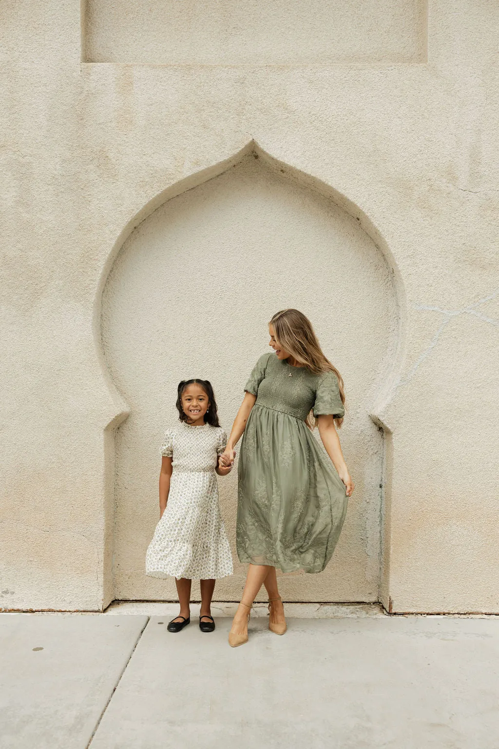 Little Girl's Luna Dress-Cream